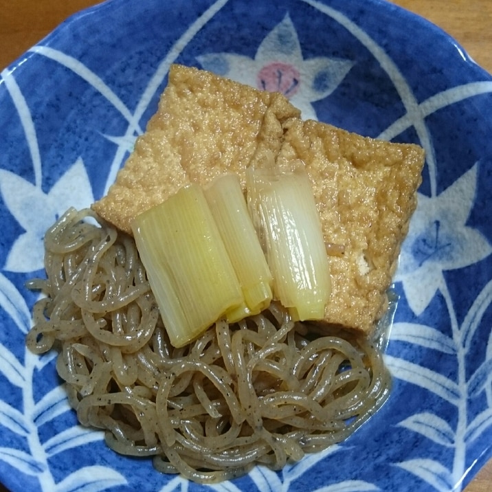 厚揚げと糸こんにゃくの煮物